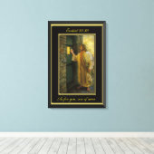 Ezekiel 33:30 Zoals voor jou, zoon van man. Canvas Afdruk (Insitu (Houten vloer))