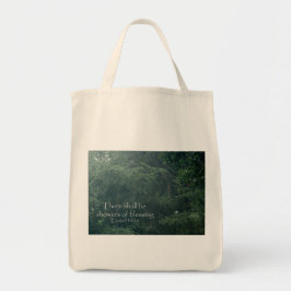 Ezekiel 34:26 Er zullen douches met zegen zijn. Tote Bag
