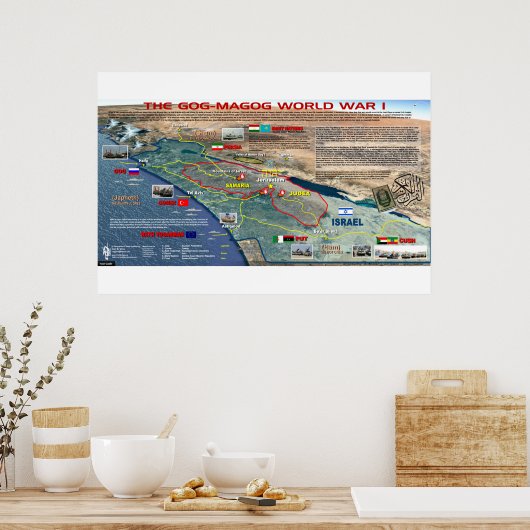 Ezekiel 38 Tweede Oorlog Poster (Keuken)