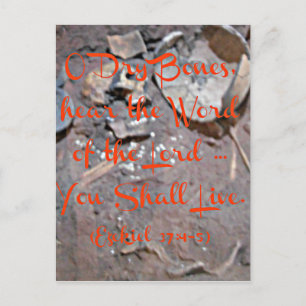 Ezekiel Bijbel met droge botten Briefkaart