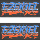 Ezekiel Vorname Name Graffiti Aufkleber Sticker (Voorkant)