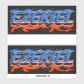 Ezekiel Vorname Name Graffiti Aufkleber Sticker (Vel)