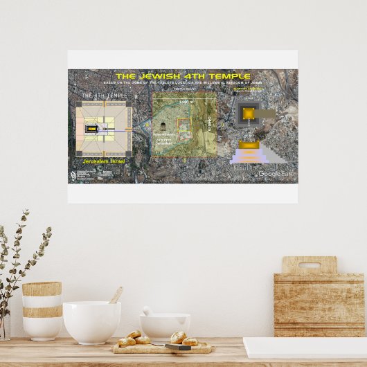 Ezekiel's vierde tempel-2 poster (Keuken)