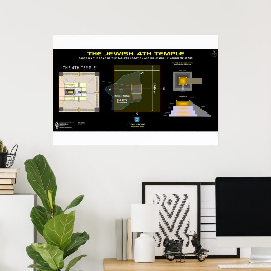 Ezekiel's vierde tempel poster (Thuiskantoor)