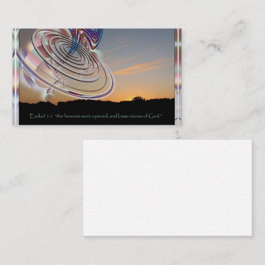 Ezekiel's Wheel at Sunset Visitekaartje (Voorkant / Achterkant)