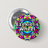 Ezekiel's  Wheel - Four-way kaleidoscope Ronde Button 5,7 Cm (Voorkant /achterkant)