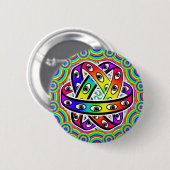 Ezekiel's wheel ronde button 5,7 cm (Voorkant /achterkant)