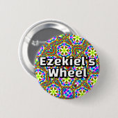 Ezekiel's Wheel - Six-way kaleidoscope Ronde Button 5,7 Cm (Voorkant /achterkant)