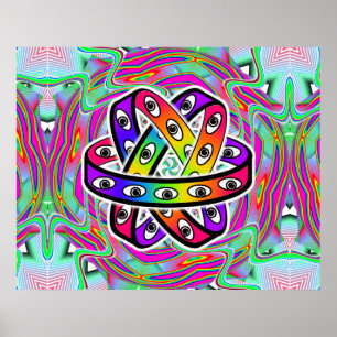 Ezekiel's Wiel - Ogen en Regenbogen Poster