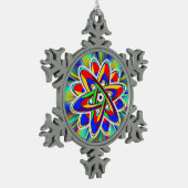 "Ezekielwiel" Tin Sneeuwvlok Ornament (Links)