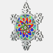 "Ezekielwiel" Tin Sneeuwvlok Ornament (Rechts)