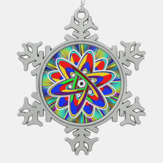 "Ezekielwiel" Tin Sneeuwvlok Ornament (Voorkant)