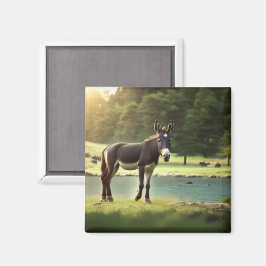 Ezel, Asinus, Jackass, Mule, Burro, WildAss Magneet (Voorkant / Achterkant)