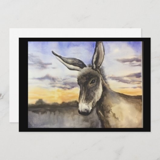 ezel bedankkaart (Voorkant / Achterkant)