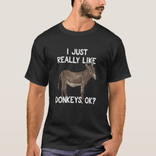 Ezel Boerderij Dier Ik Hou Gewoon Echt Van Ezels T-shirt