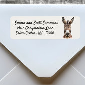 Ezel Boerderij Schattigee Waterverf kunst Etiket