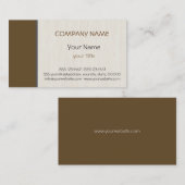 Ezel bruin professioneel elegant modern visitekaartje (Voorkant / Achterkant)