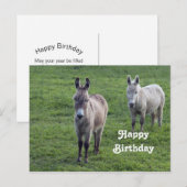 Ezel Bruin Taan Dier Foto Verjaardag Briefkaart (Voorkant / Achterkant)