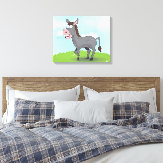 Ezel Canvas Afdruk (Insitu (Slaapkamer))