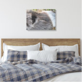 Ezel Close - Omhoog van Gezicht Canvas Afdruk (Insitu (Slaapkamer))