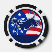 Ezel Democraat Vlag Poker Chips (Achterkant)