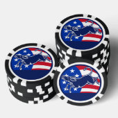 Ezel Democraat Vlag Poker Chips (Opstapeling)