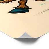 Ezel die uit een spook Poster rent (Hoek)