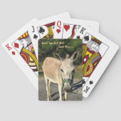 Ezel Dier Kijkend Wandelen Plezier Personaliseren Pokerkaarten (Achterkant)