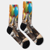 Ezel drieling vieren hun verjaardag, sokken (Rechts)