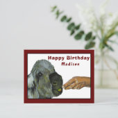 Ezel eet een appel Briefkaart (Staand voorkant)