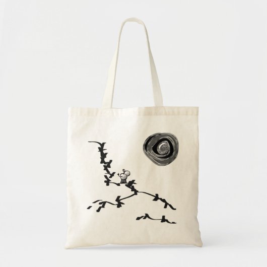 ezel en abstracte maan tote bag (Voorkant)
