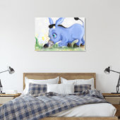 Ezel en madeliefje canvasprint canvas afdruk (Insitu (Slaapkamer))