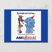 Ezel en olifant genoeg feesten! uitnodiging briefkaart (Voorkant)