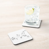 ezel en olifant kijken naar vliegend insect onderzetter (Rechterzijde)