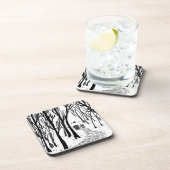 ezel en olifant lopen door bomen drankjes onderzetter (Rechterzijde)