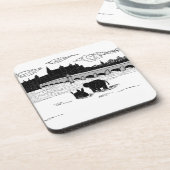 ezel en olifant voor de brug bier onderzetter (Linkerzijde)