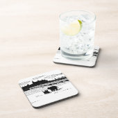 ezel en olifant voor de brug bier onderzetter (Rechterzijde)