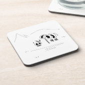 ezel en olifant voor de moutains onderzetter (Linkerzijde)