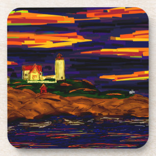 ezel en vuurtoren drankjes onderzetter