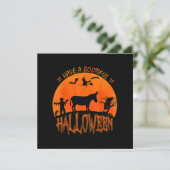 Ezel - Gelukkig Halloween| Grappig eng kostuum cad Feestdagenkaart (Staand voorkant)