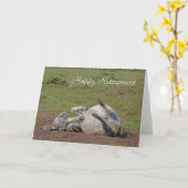 Ezel gelukkige pensioenkaart kaart (Gele Bloem)