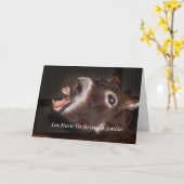 Ezel, ik ben hier om een glimlach te brengen kaart (Gele Bloem)