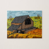 ezel in barn legpuzzel (Horizontaal)