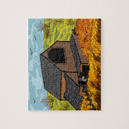 ezel in barn legpuzzel (Verticaal)