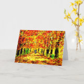 Ezel in de herfst kaart (Gele Bloem)