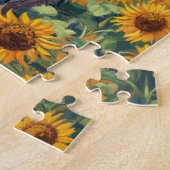 Ezel in Zonnebloemveld Legpuzzel (Zijkant)