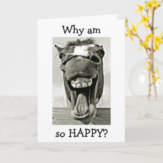 EZEL IS "BLIJ" DAT "U R MY MOM" MOEDERDAG KAART (Gele Bloem)