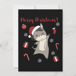 Ezel Kerst Ezels Winter Dieren Feestdagenkaart