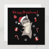 Ezel Kerst Ezels Winter Dieren Kaart (Voorkant / Achterkant)