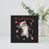 Ezel Kerst Ezels Winter Dieren Kaart (Staand voorkant)